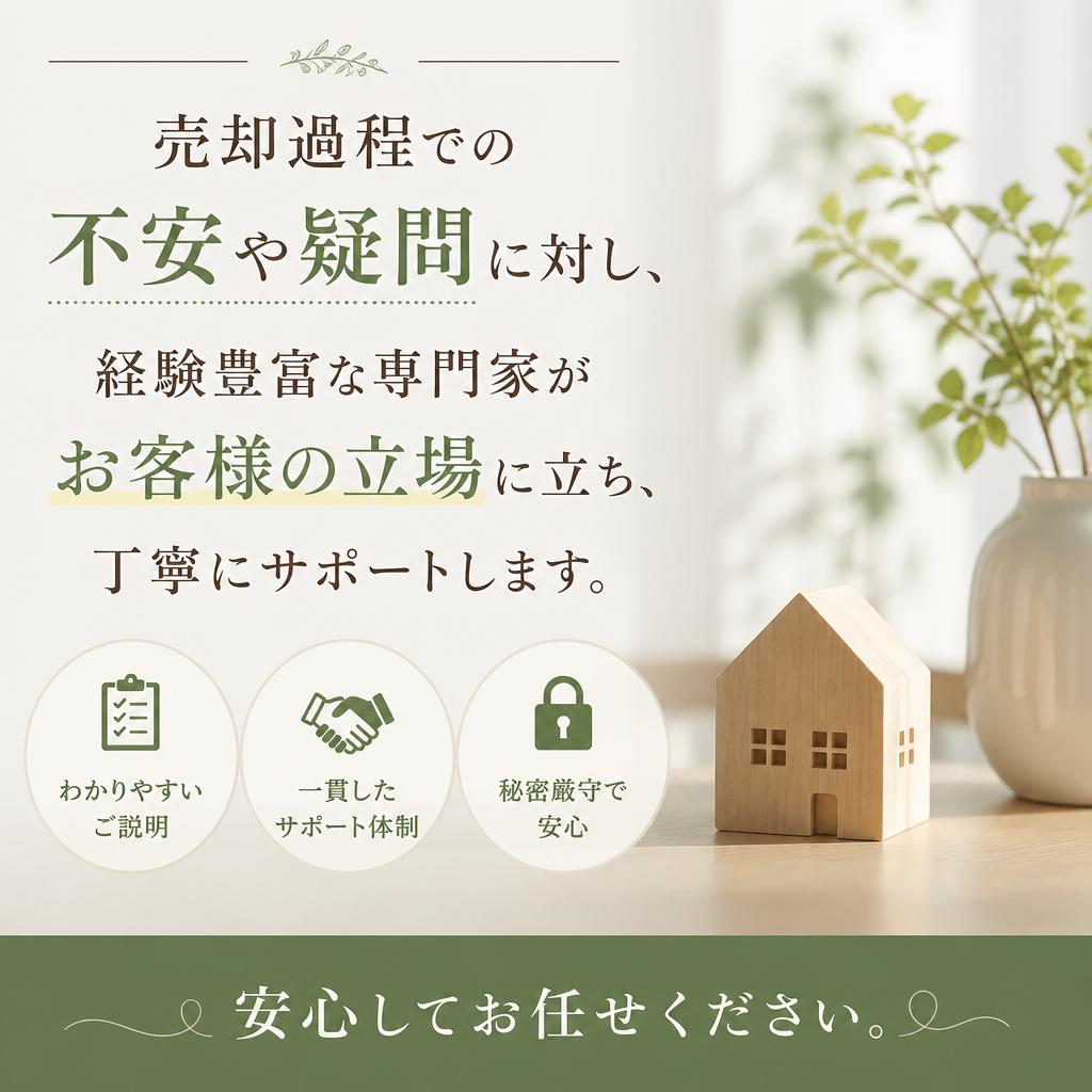 不安を解消する丁寧なサポート