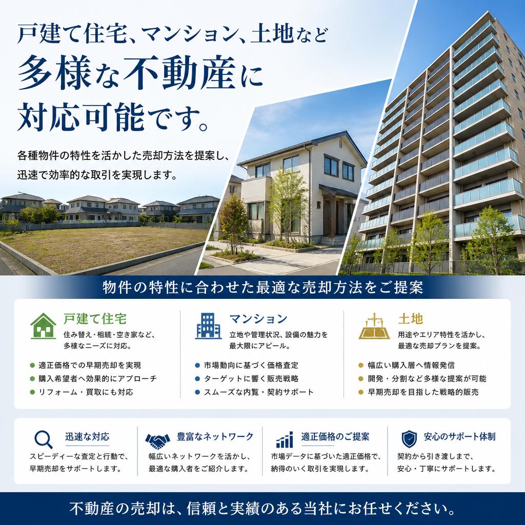幅広い物件に対応