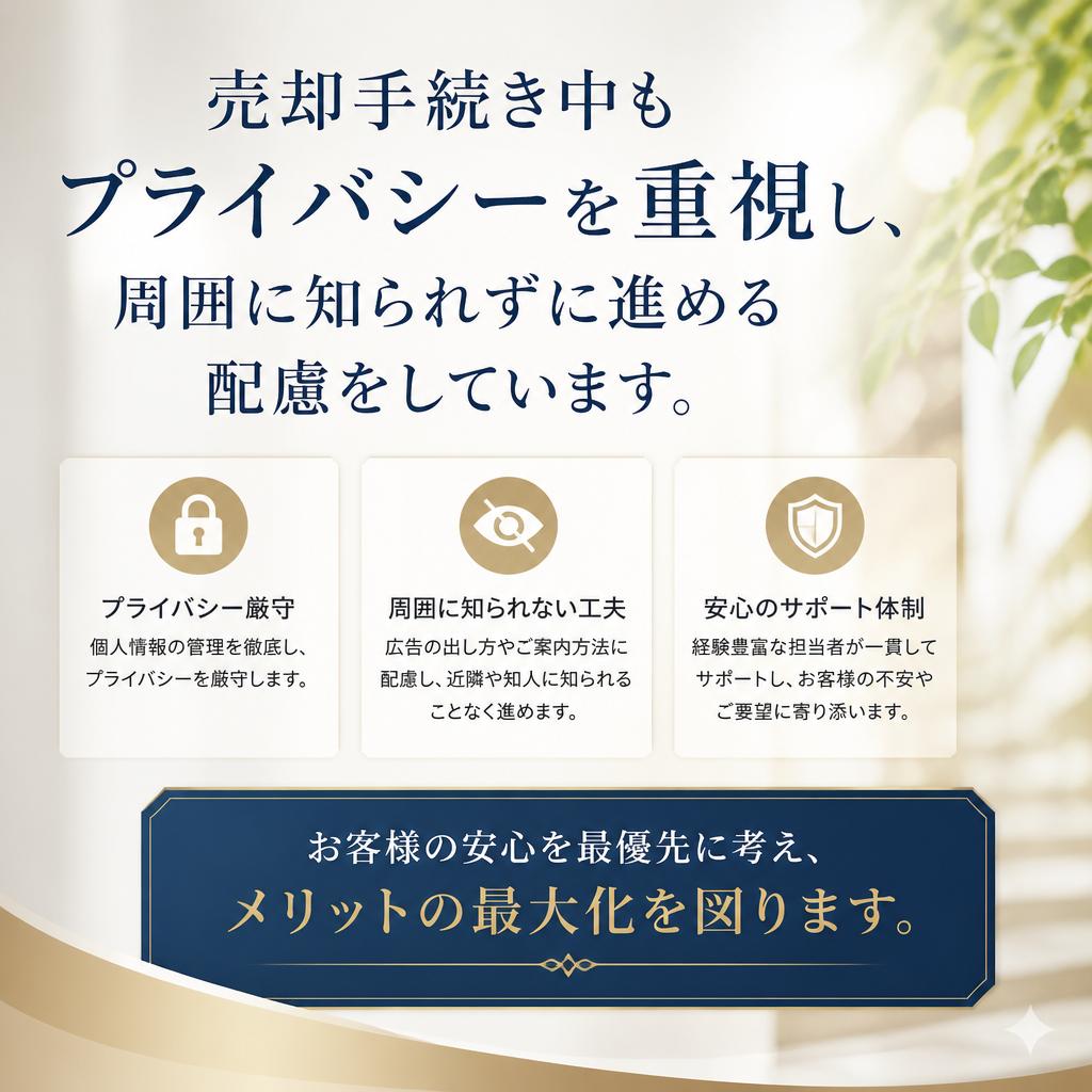 プライバシーを考慮した売却手続き