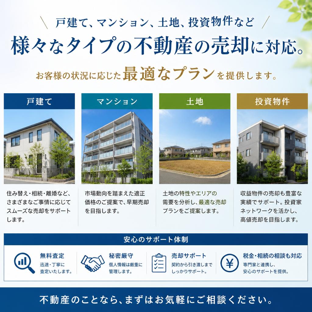 幅広い物件に対応