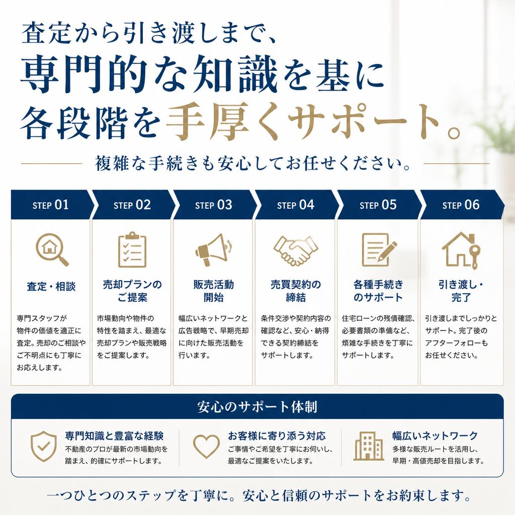 取引の全工程をしっかりサポート