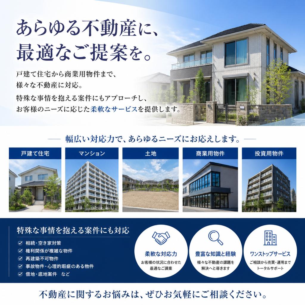 多様な物件への対応